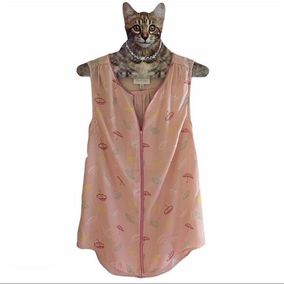 Modcloth Podcast Co-Host Sleeveless Top Umbrellas - Picture 2 of 10